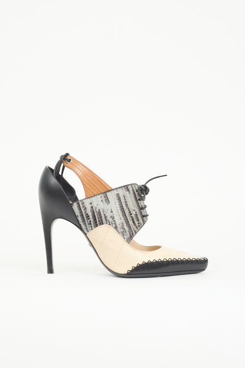 Dior FW 2016 Embossed Leather Heel
