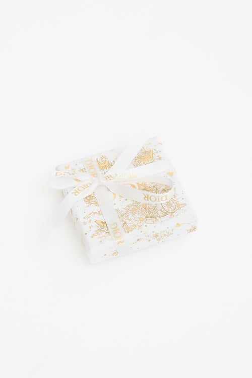 Dior Faux Pearl Charm CD Drop Earrings