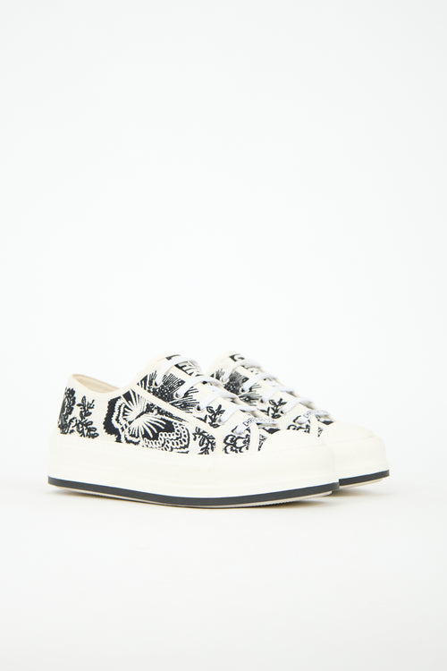 Dior Floral Embroidered Walk'n'Dior Sneaker