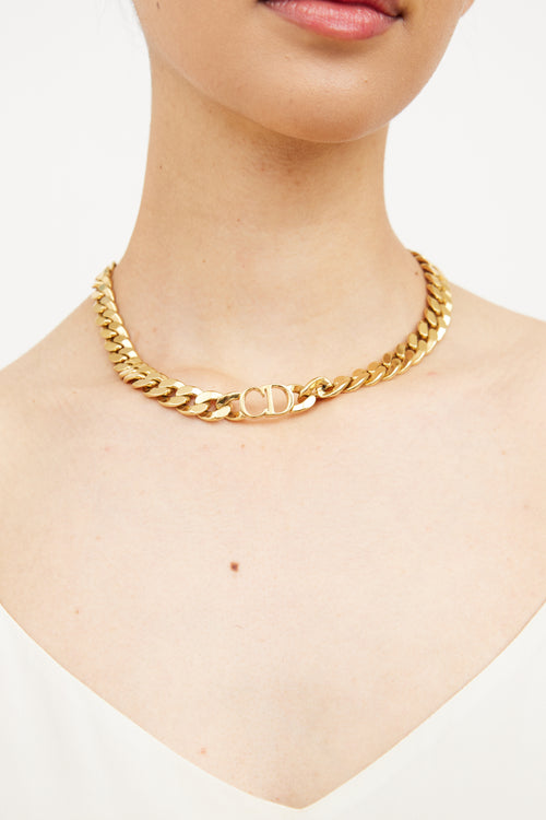 Gold CD Cuban Link Necklace