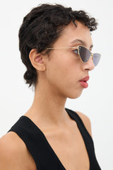 Dior Gold & Blue CD40094U Tapered Sunglasses