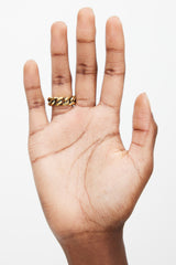 Dior Gold Chain Link Logo Ring