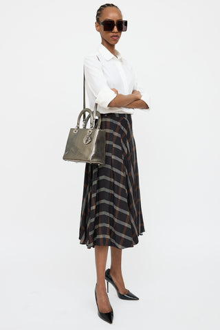 Dior 2015 Leather Lady Dior Embossed Bag