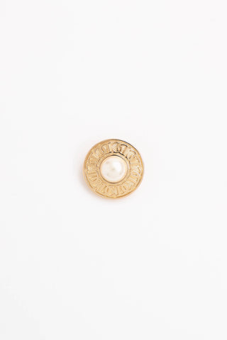 Dior Logo Pearl Brooch