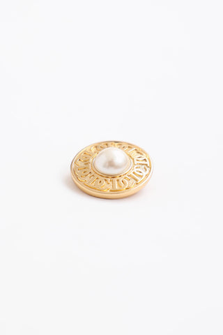 Dior Logo Pearl Brooch