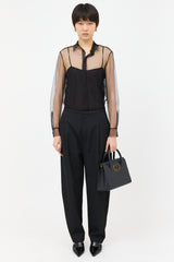 Dior Grained Leather St. Honore Tote Bag