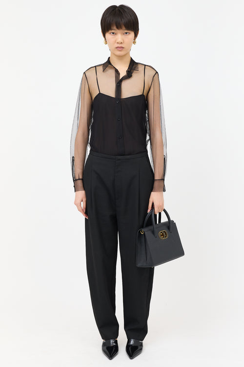 Dior Grained Leather St. Honore Tote Bag