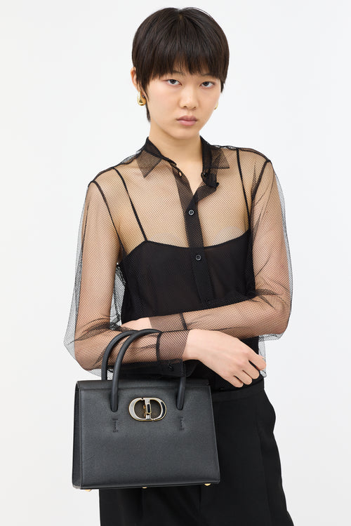 Dior Grained Leather St. Honore Tote Bag