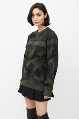 Dior Green & Black Camo Knit Sweater