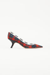 Dior Green & Red Tartan J'adior Heel
