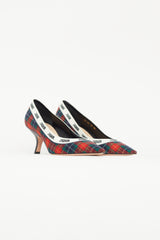 Dior Green & Red Tartan J'adior Heel