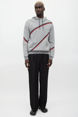 Dior Grey & Multicolour Striped Hoodie