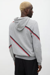 Dior Grey & Multicolour Striped Hoodie