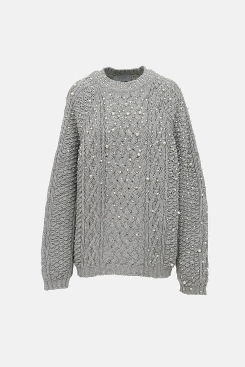 Dior X ERL Cableknit PearL Sweater