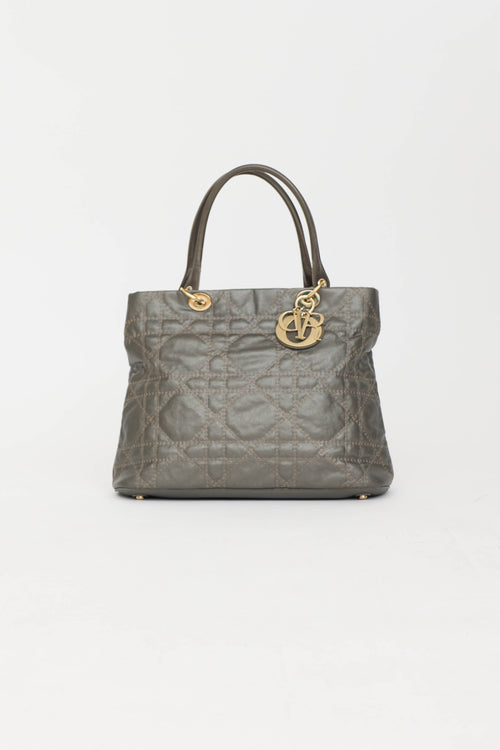 2009 Metallic Soft Cannage Tote Bag