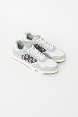 Dior Grey & White B27 Oblique Jacquard Low Top Sneaker