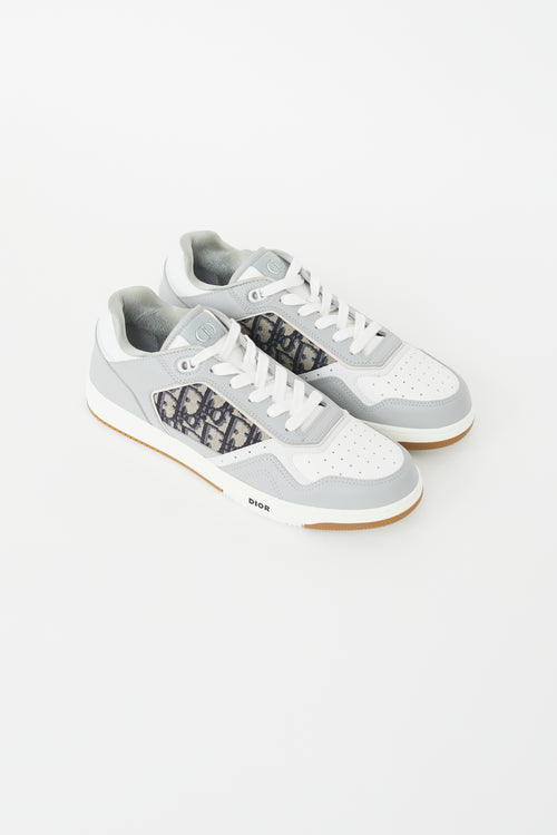 Dior Grey & White B27 Oblique Jacquard Low Top Sneaker