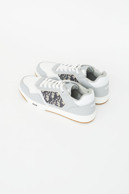 Dior Grey & White B27 Oblique Jacquard Low Top Sneaker