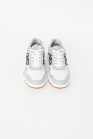 Dior Grey & White B27 Oblique Jacquard Low Top Sneaker