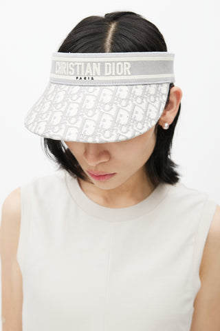 Dior Grey & White D-Smash Oblique Visor