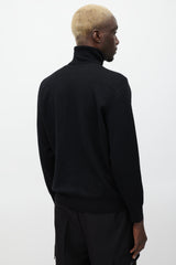 Dior Homme FW 2017 Black & Orange Wool Knit Rave Turtleneck