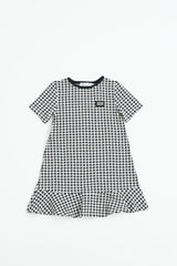 Dior Kids Houndstooth Logo Dress