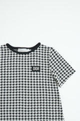 Dior Kids Houndstooth Logo Dress