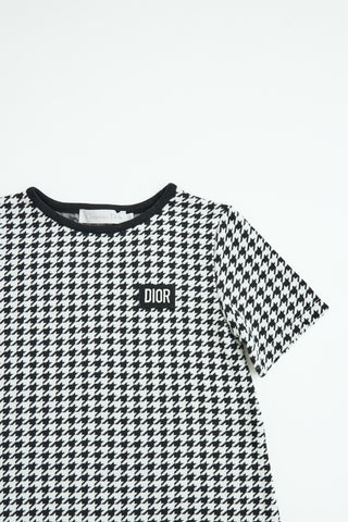 Dior Kids Houndstooth Logo Dress