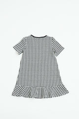 Dior Kids Houndstooth Logo Dress