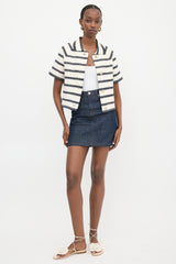 Dior Knit Marinière Short Sleeve Jacket