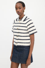 Dior Knit Marinière Short Sleeve Jacket