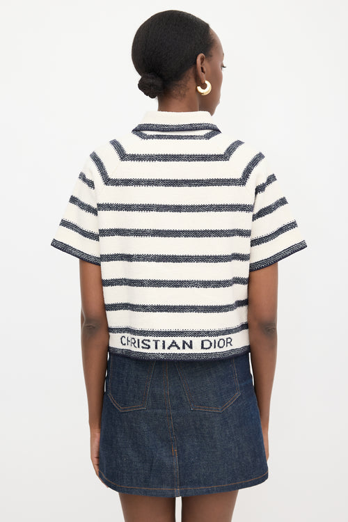 Dior Knit Marinière Short Sleeve Jacket