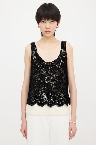 Chanel Lace Layered Tank Top