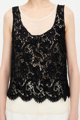 Chanel Lace Layered Tank Top