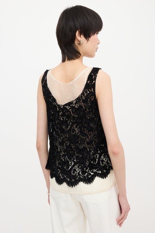 Chanel Lace Layered Tank Top