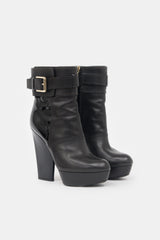 Dior Leather Buckle Platform Boot