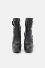 Dior Leather Buckle Platform Boot