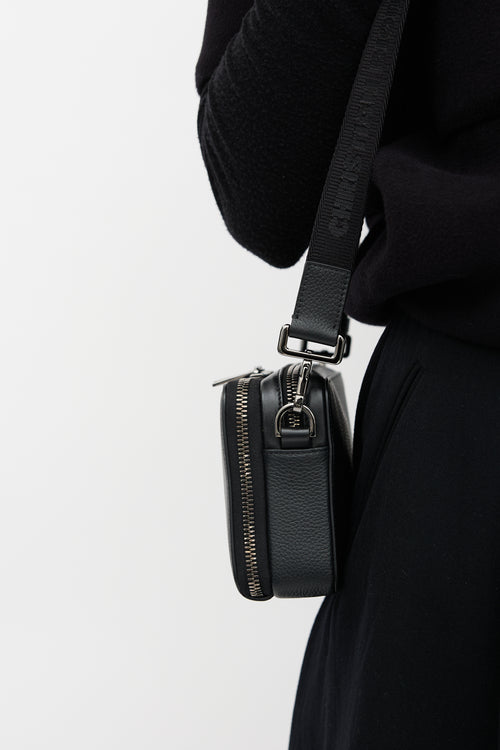 Dior Leather CD Icon Zipped Pouch Bag