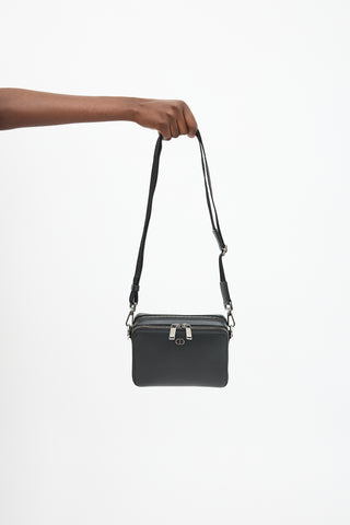 Dior Leather CD Icon Zipped Pouch Bag