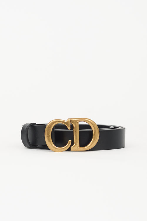 Dior Leather CD Slim Belt