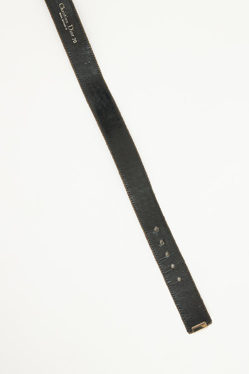 Dior Embossed Fleur Belt