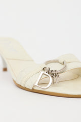 Dior Leather Kitten Heel  Sandal
