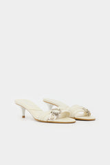 Dior Leather Kitten Heel  Sandal