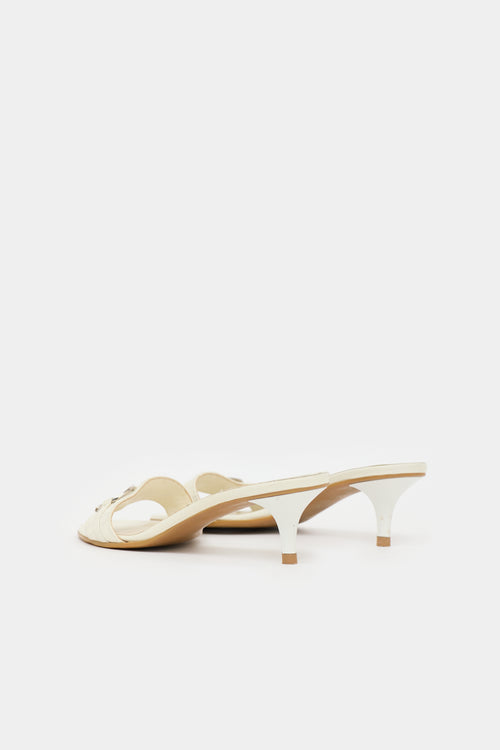 Dior Leather Kitten Heel  Sandal