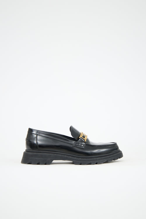 Dior Leather Logo Loafer