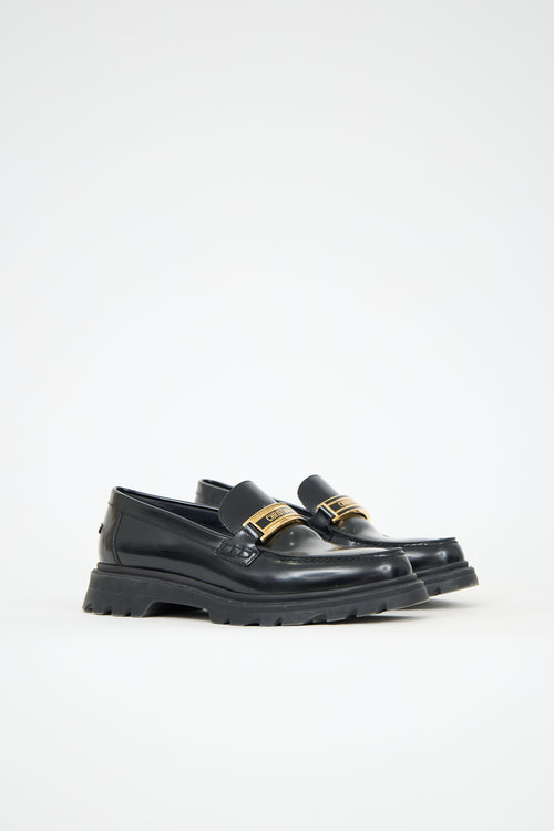 Dior Leather Logo Loafer