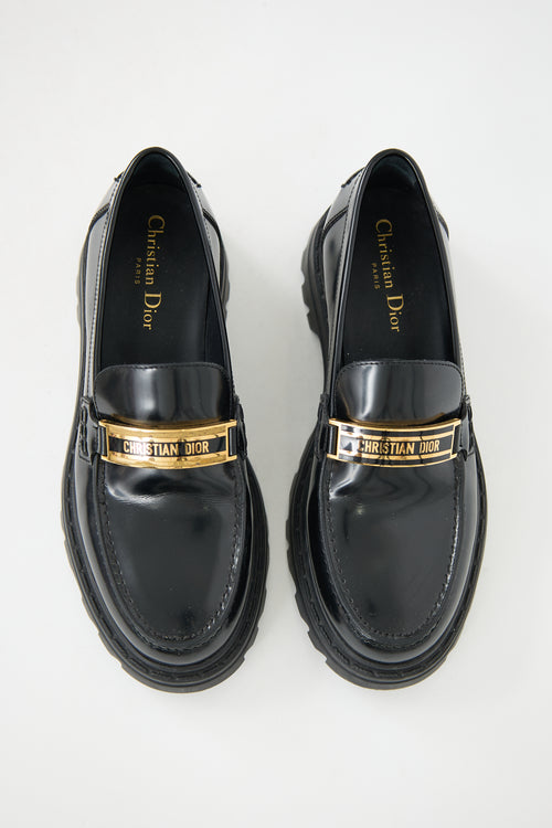 Dior Leather Logo Loafer