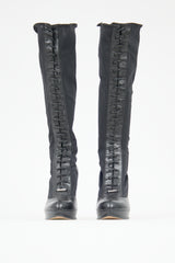 Dior Leather & Mesh Lace Up Boot