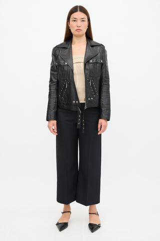 Dior Leather Studded Biker Jacket