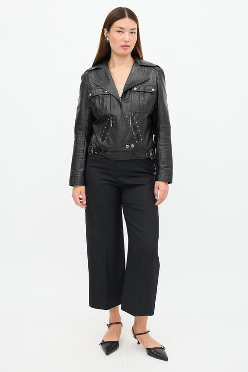 Dior Leather Studded Biker Jacket